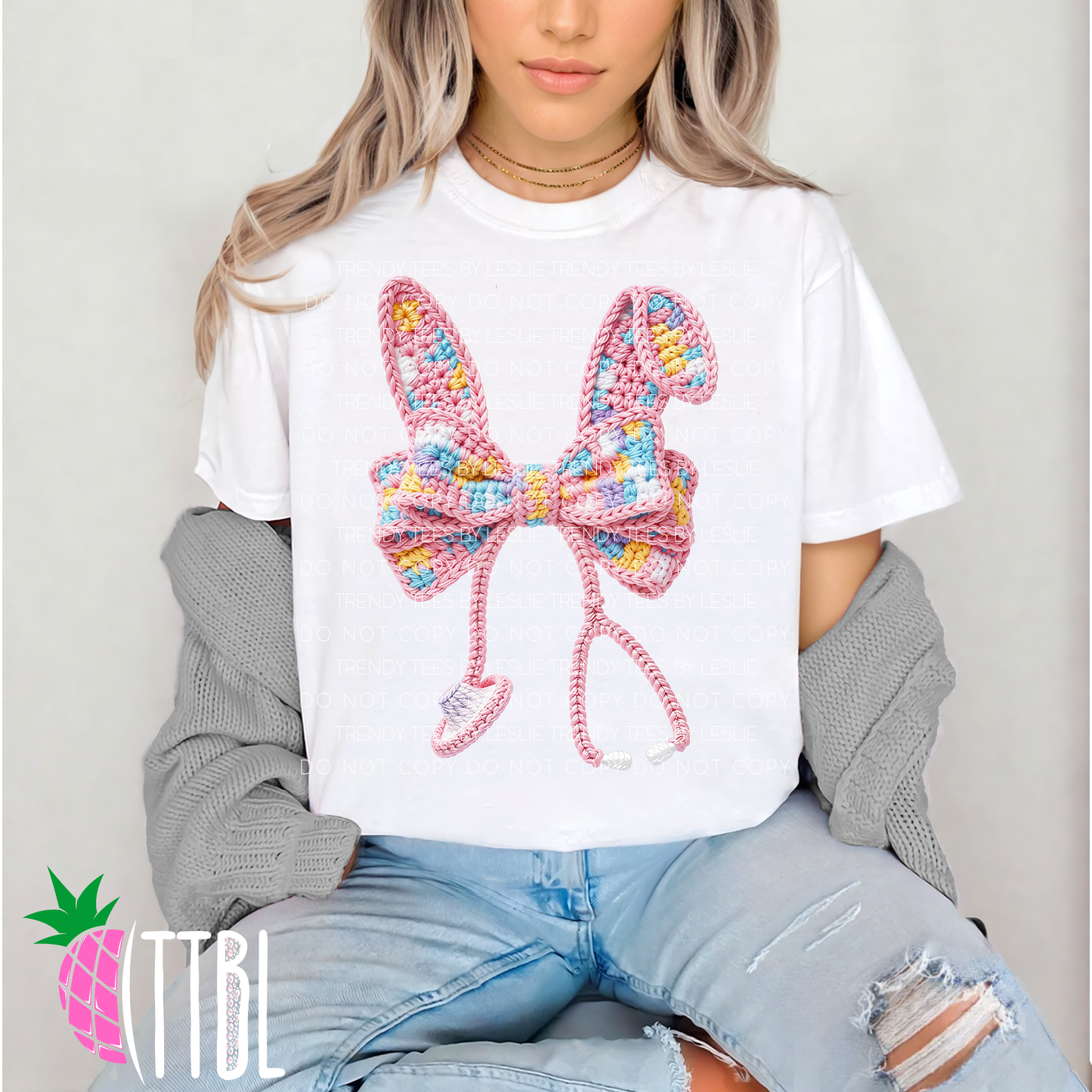 Nurse Bunny Bow DTF Transfer