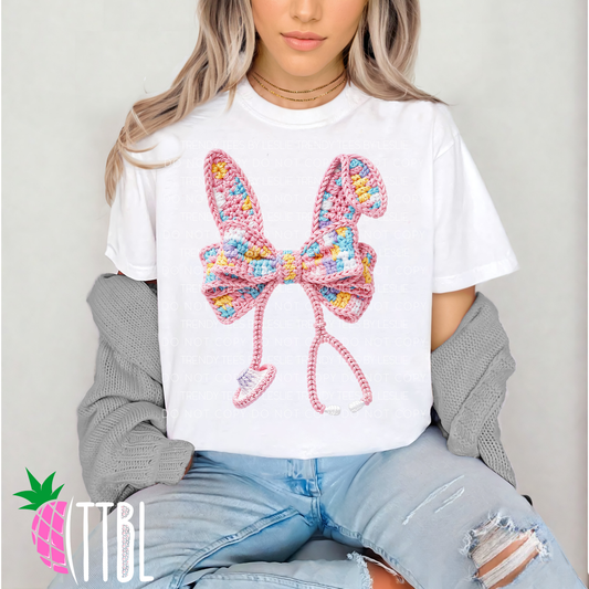 Nurse Bunny Bow DTF Transfer