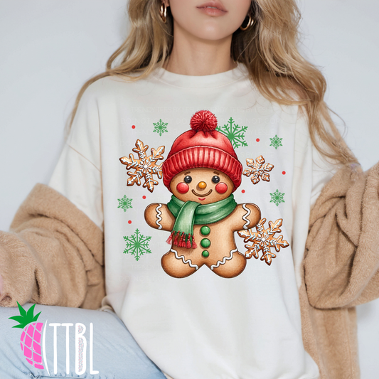 Christmas Gingerbread w/Red Hat