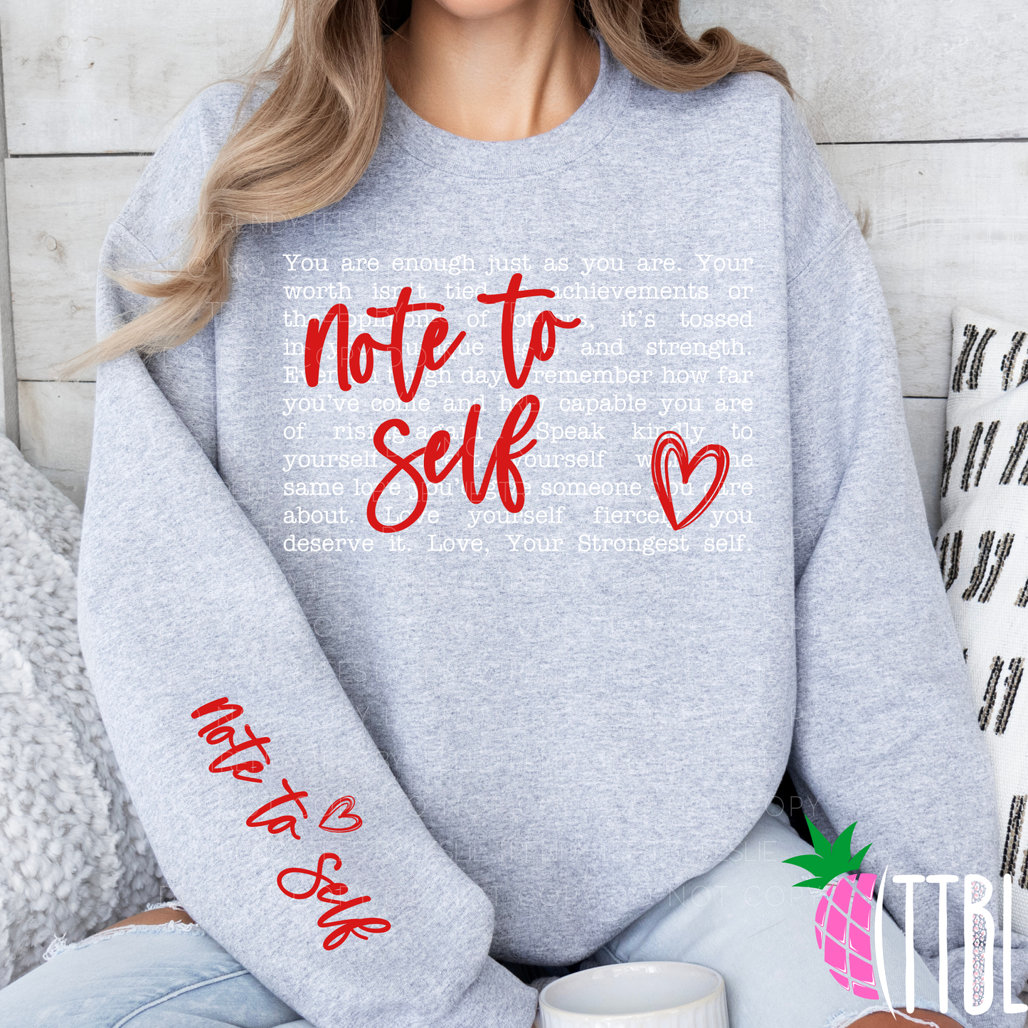 Note to Self DTF Transfer (white)