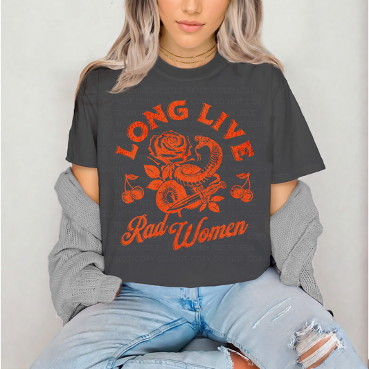 Long Live Rad Women DTF Transfer (red)