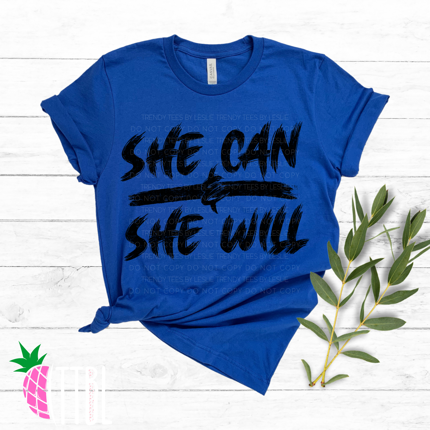 She Can & She Will DTF Transfer (black)
