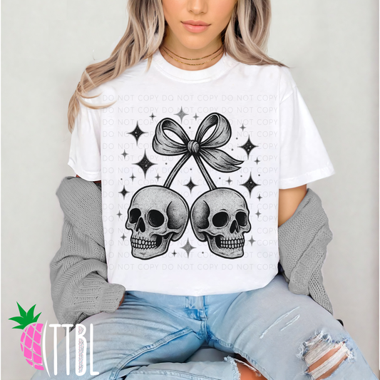 Skull Bow DTF Transfer