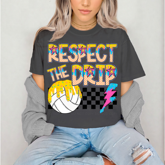 Respect the Drip Volleyball DTF Transfer