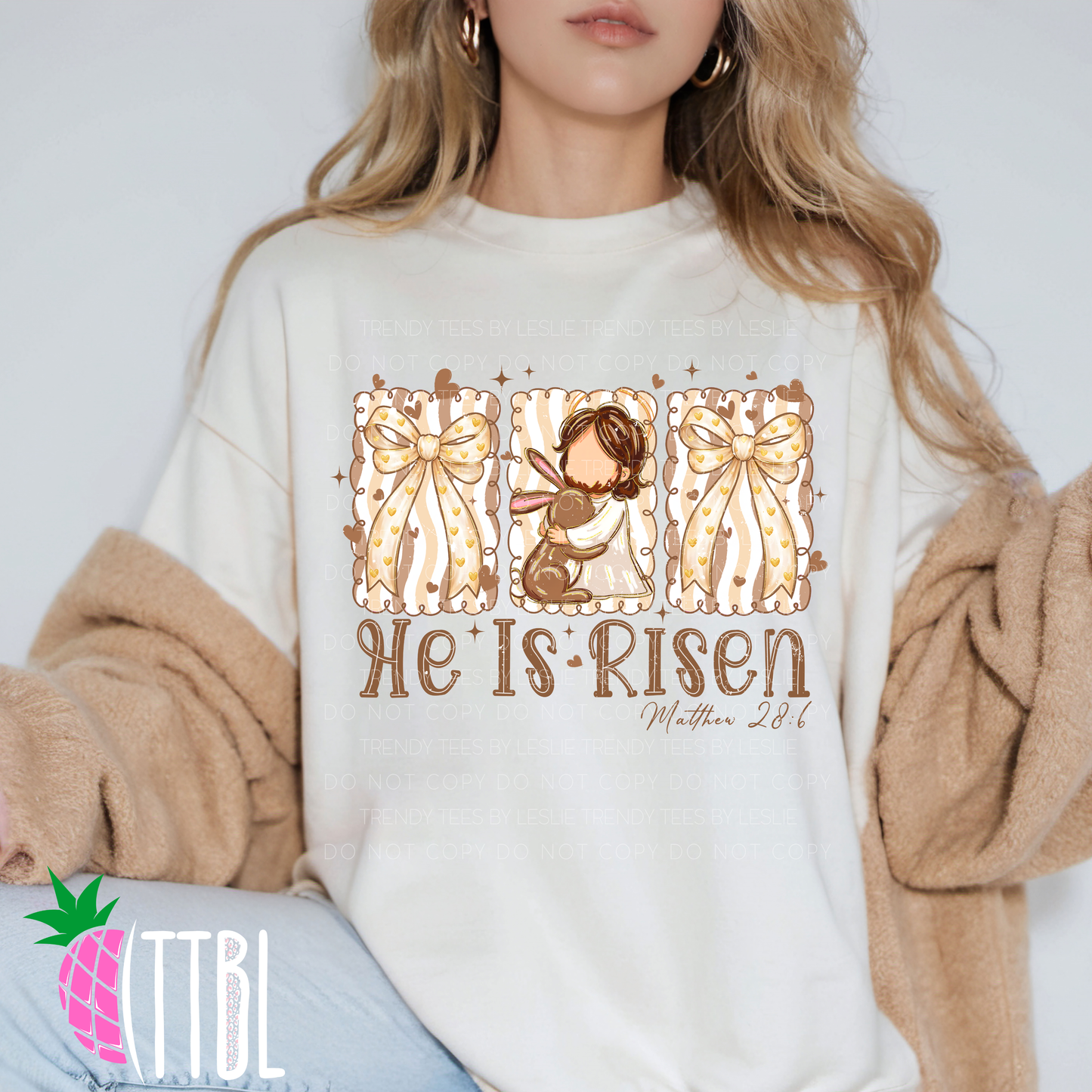 He Is Risen Matthew 28:6 DTF Transfer