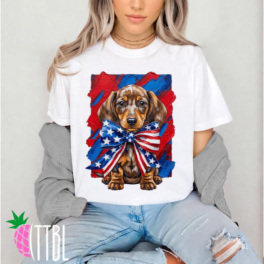 Patriotic Puppy DTF Transfer