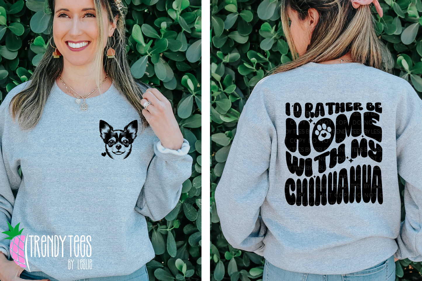 Chihuahua Dog Mom DTF Transfer (back)