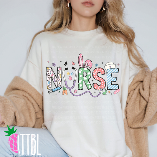 Easter Nurse DTF Transfer