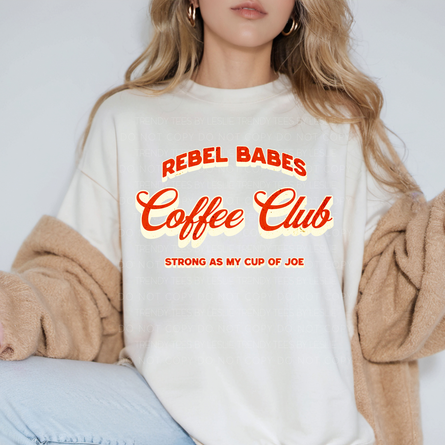 Rebel Babes Coffee Club DTF Transfer (red)