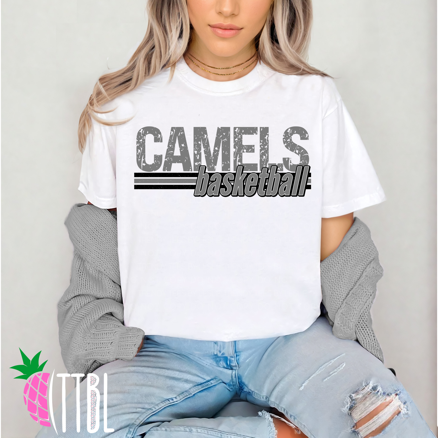 Camels Basketball DTF Transfer Grey