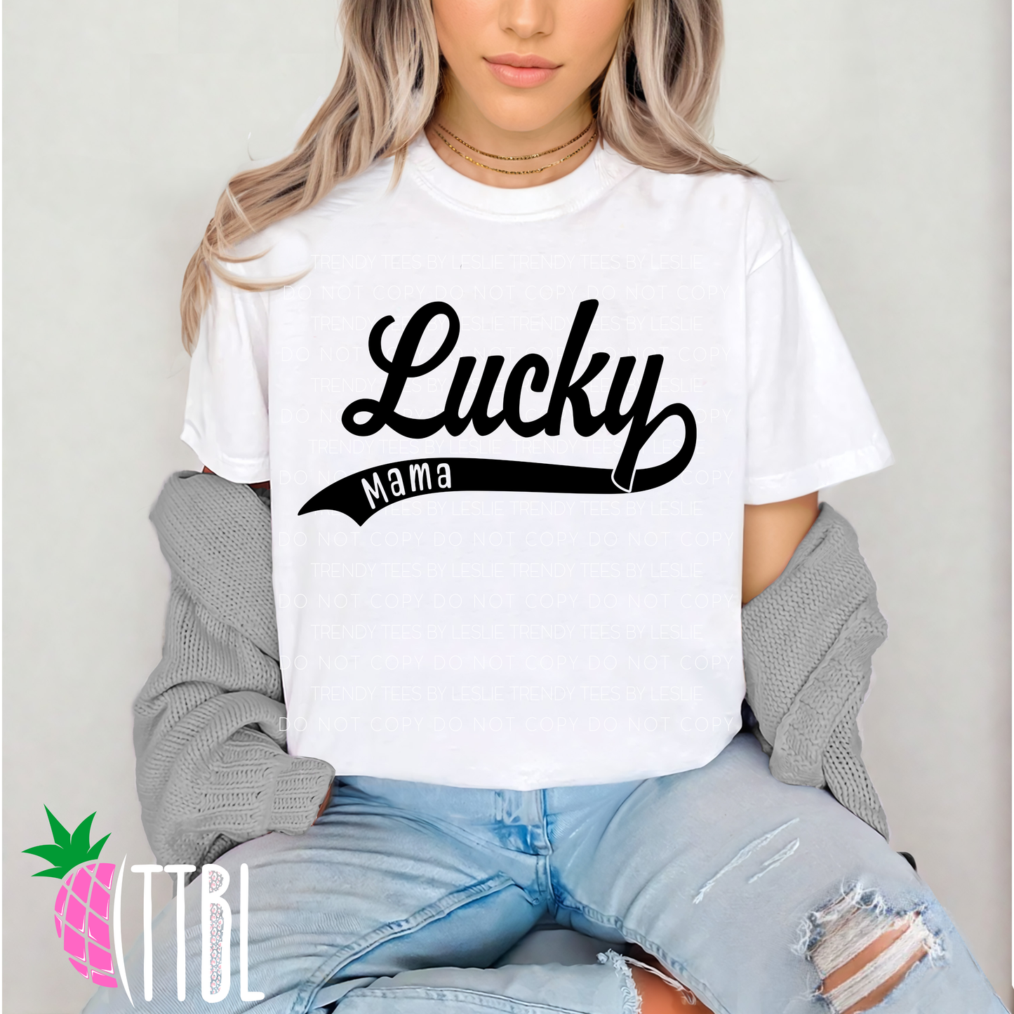 Lucky Mama Script DTF Transfer