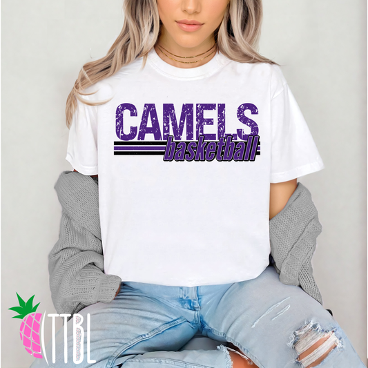 Camels Basketball DTF Transfer Purple