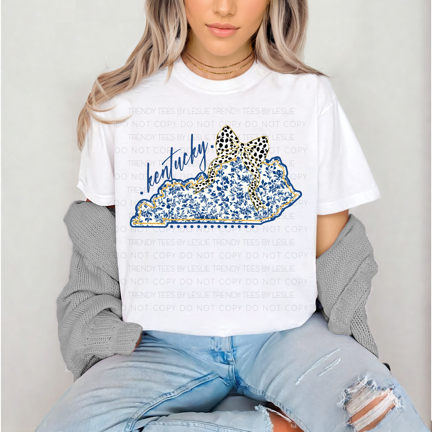 Kentucky Floral Bow DTF Transfer