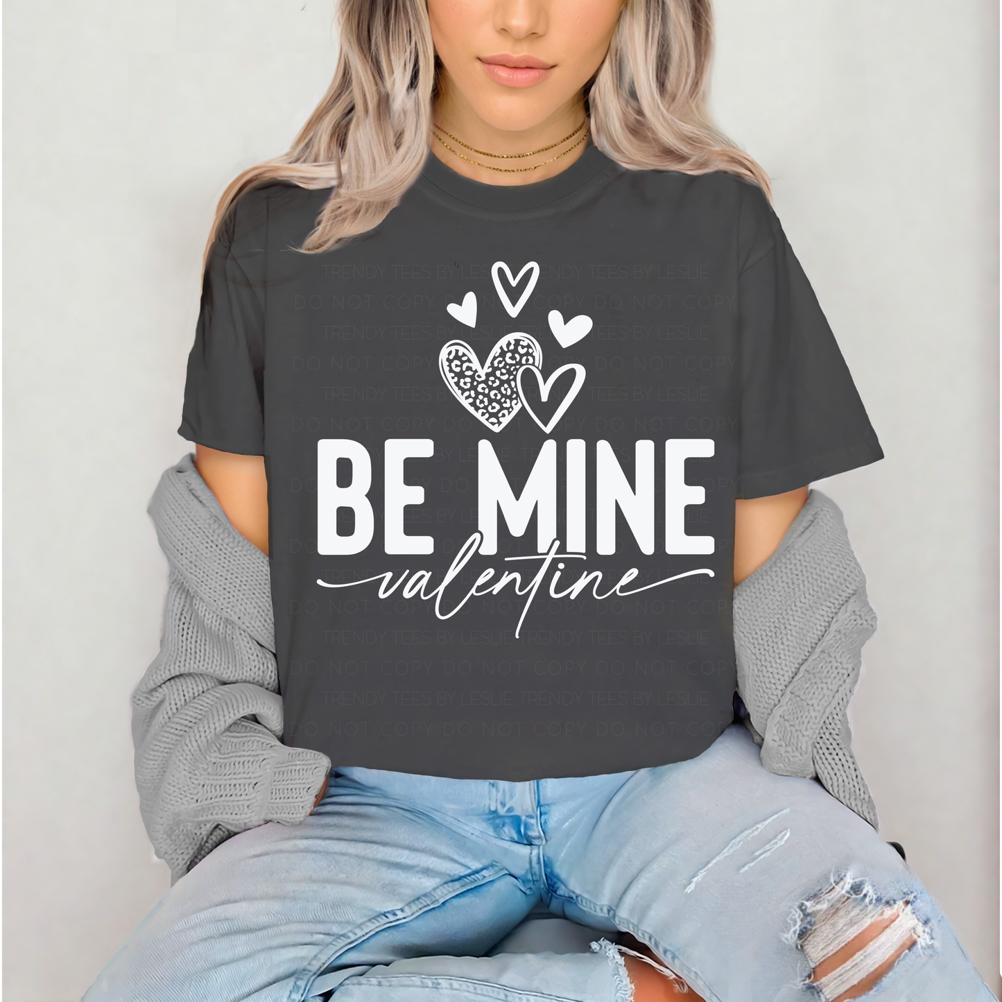 Be Mine Valentine DTF Transfer (white)