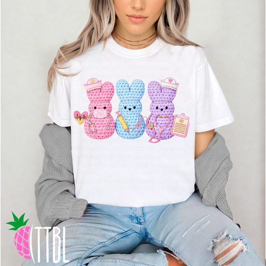 Nurse Peeps Trio DTF Transfer