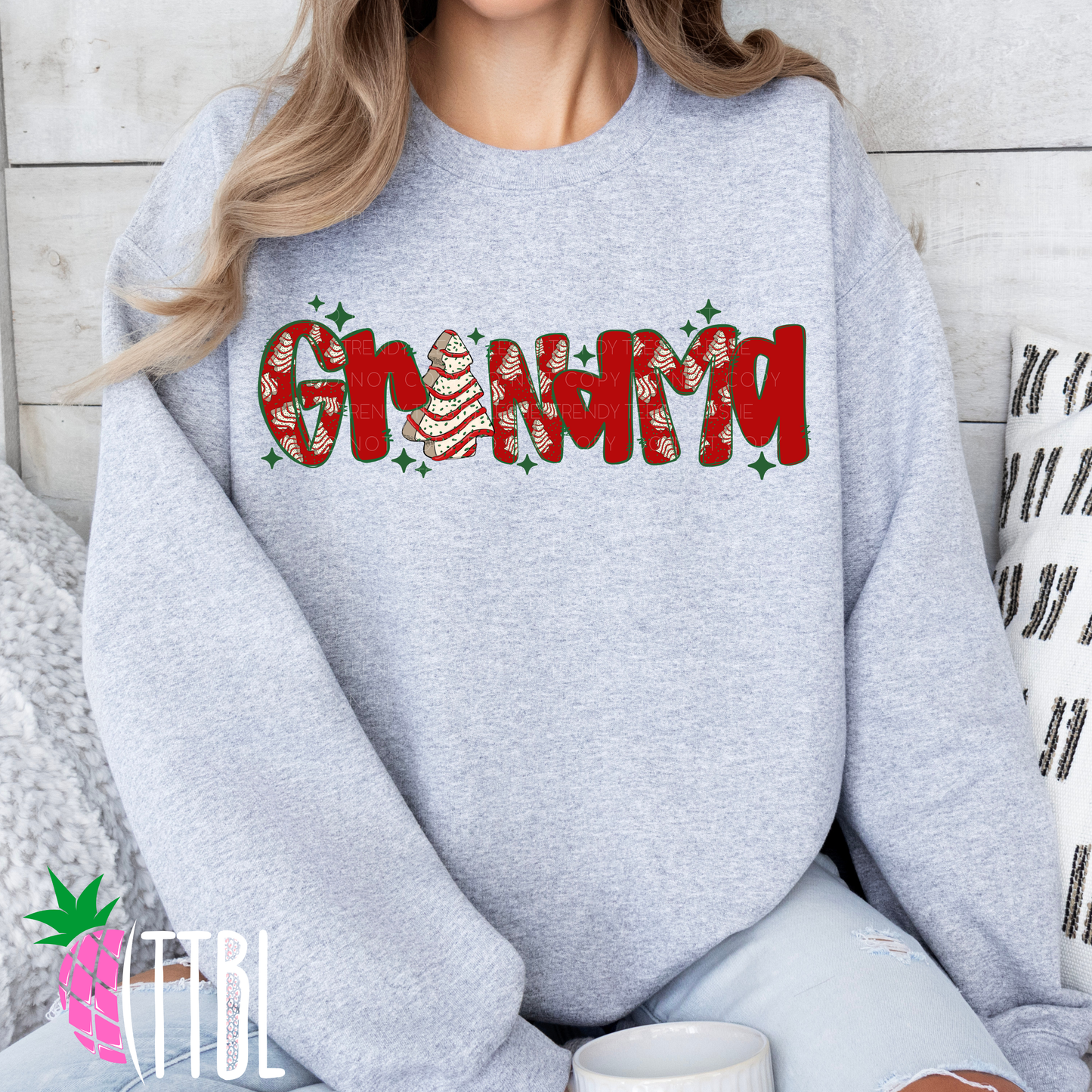 Grandma Christmas Tree Cake