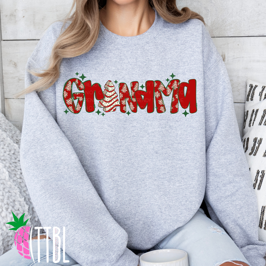 Grandma Christmas Tree Cake