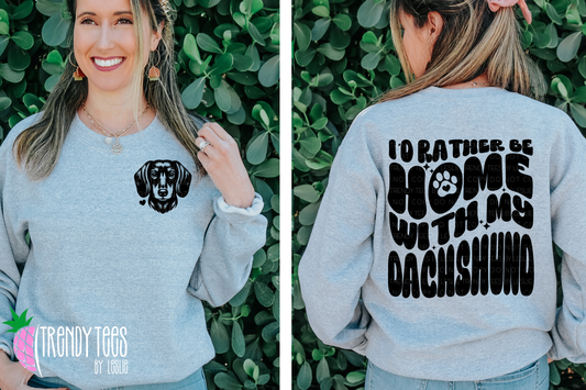 Dachsund Dog Mom DTF Transfer (back)