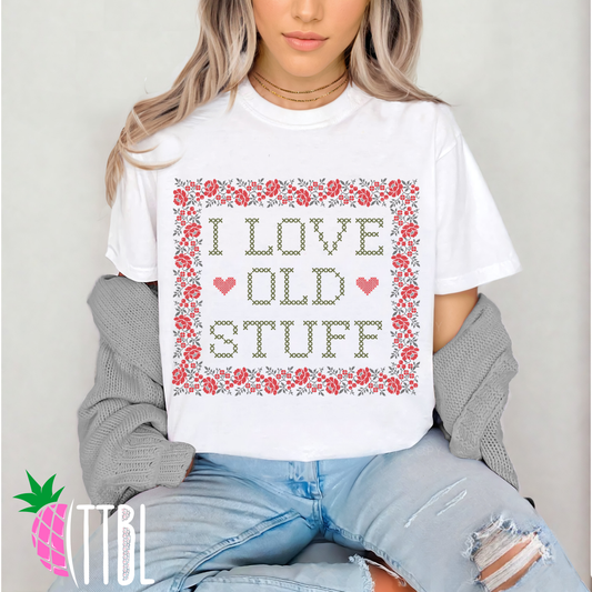 I Love Old Stuff DTF Transfer