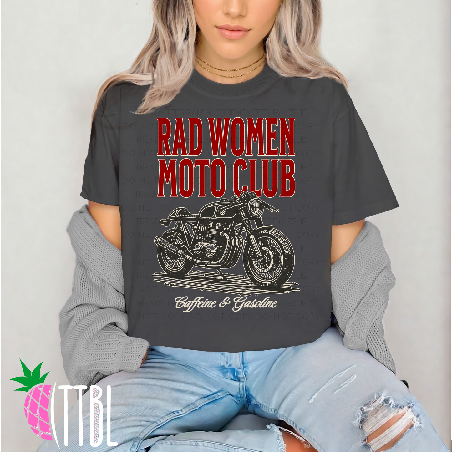 Rad Women Moto Club DTF Transfer (white)