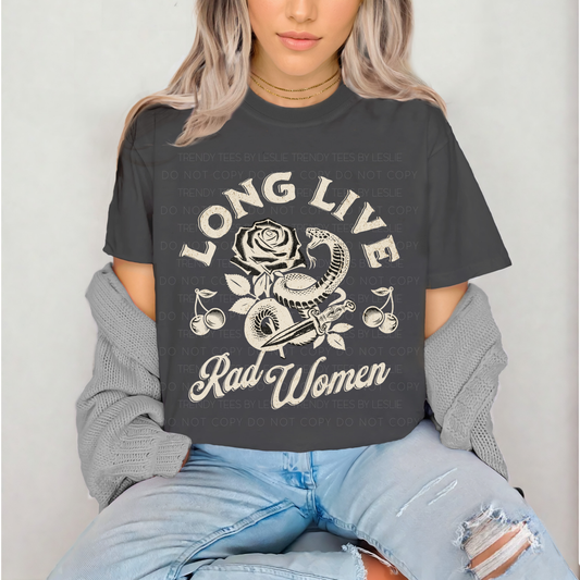 Long Live Rad Women DTF Transfer (white)