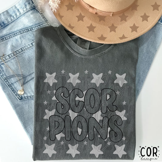 Scorpions (grey stars)