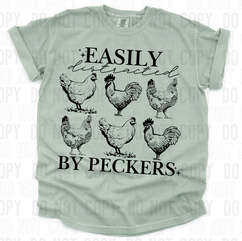 Easily distracted by peckers