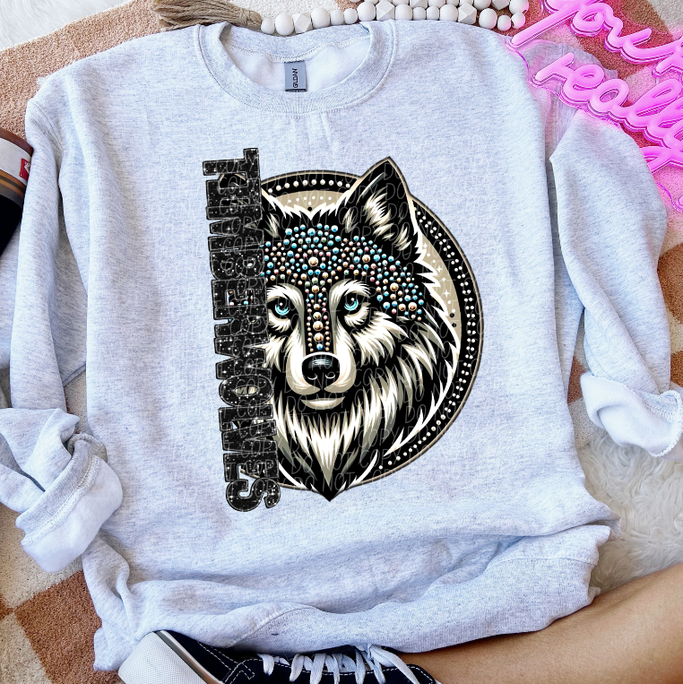 Timberwolves (rhinestones)