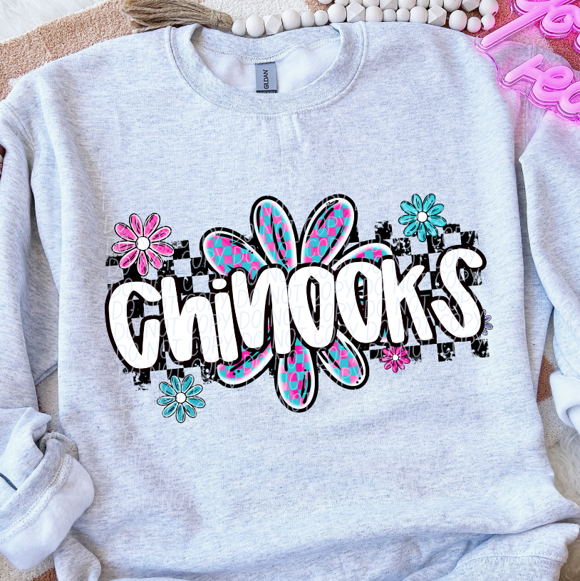 Chinooks (checker flower mascots)