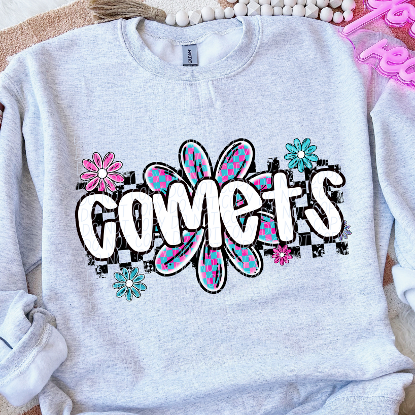 Comets (checker flower mascots)