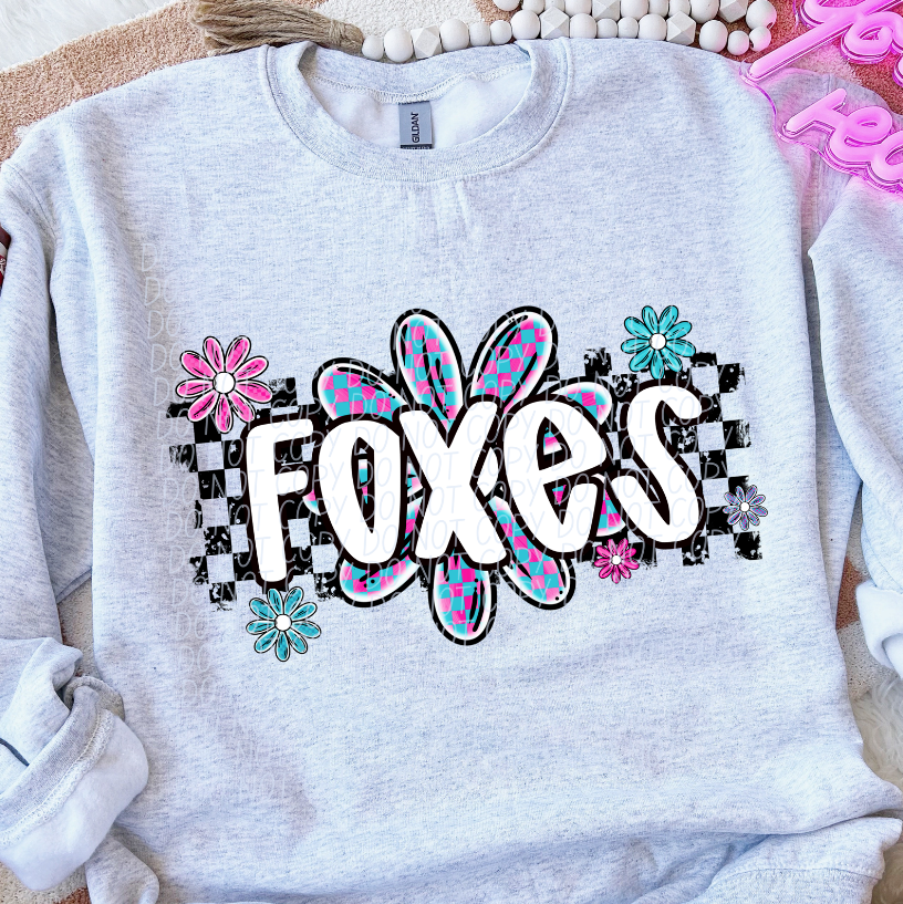 Foxes (checker flower mascots)
