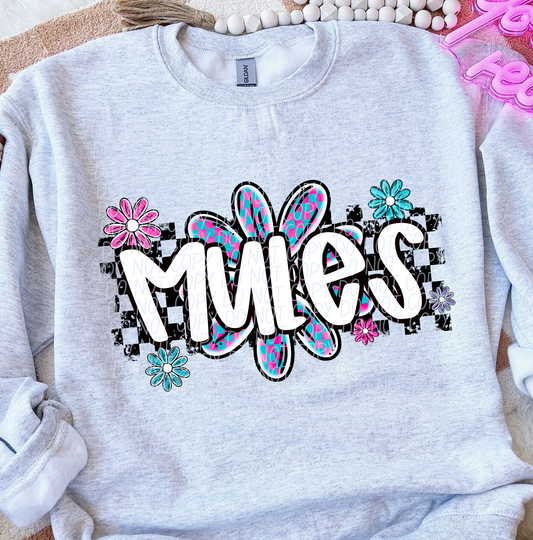 Mules (checker flower mascots)