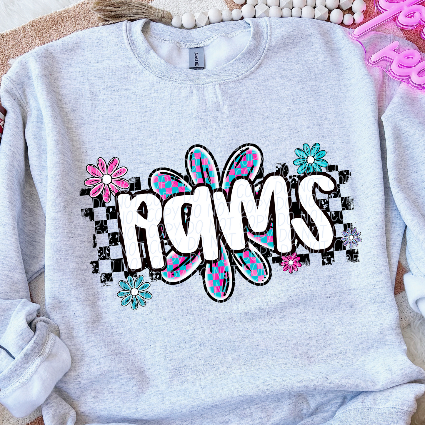 Rams (checker flower mascots)