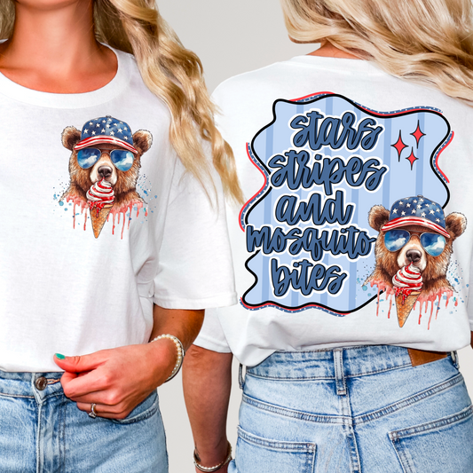 Stars stripes and mosquito bites (back)