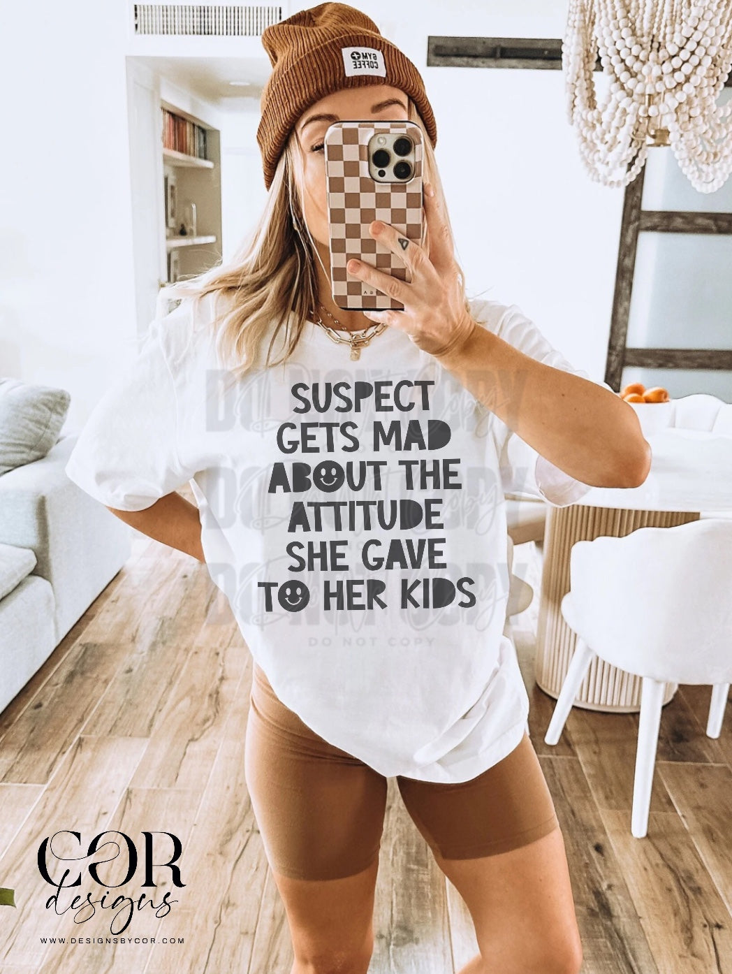 Suspect gets mad about the attitude she have to her kids