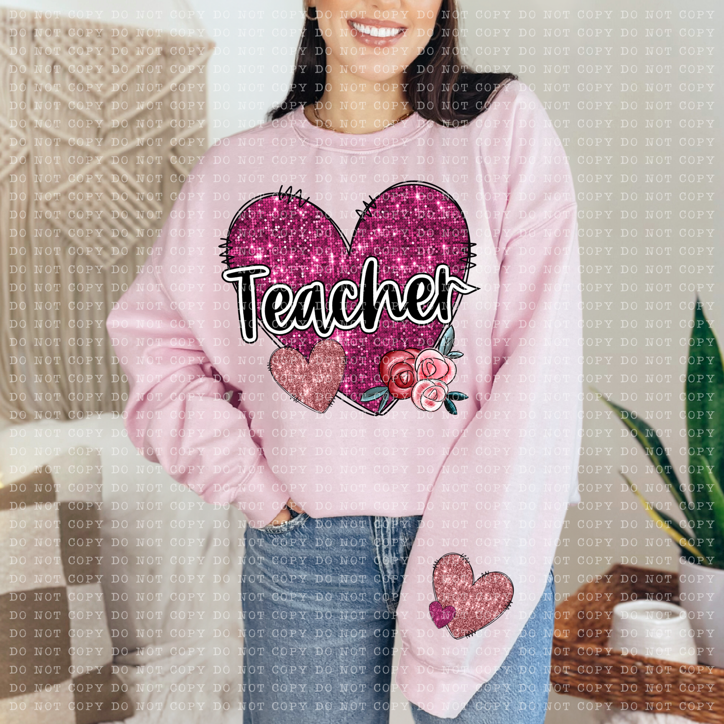 Teacher Heart DTF Transfer