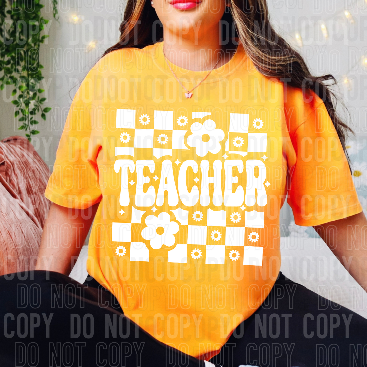 Teacher Checkered (white)