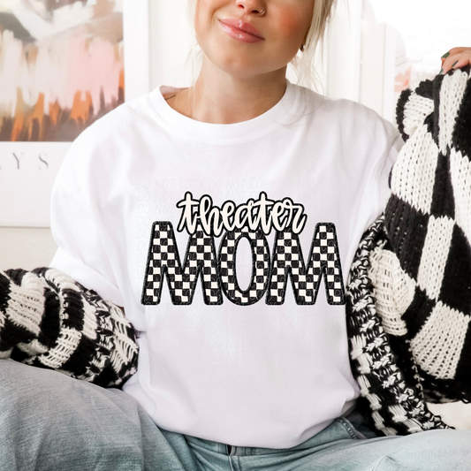 Theater Mom Checkered Adult Tee