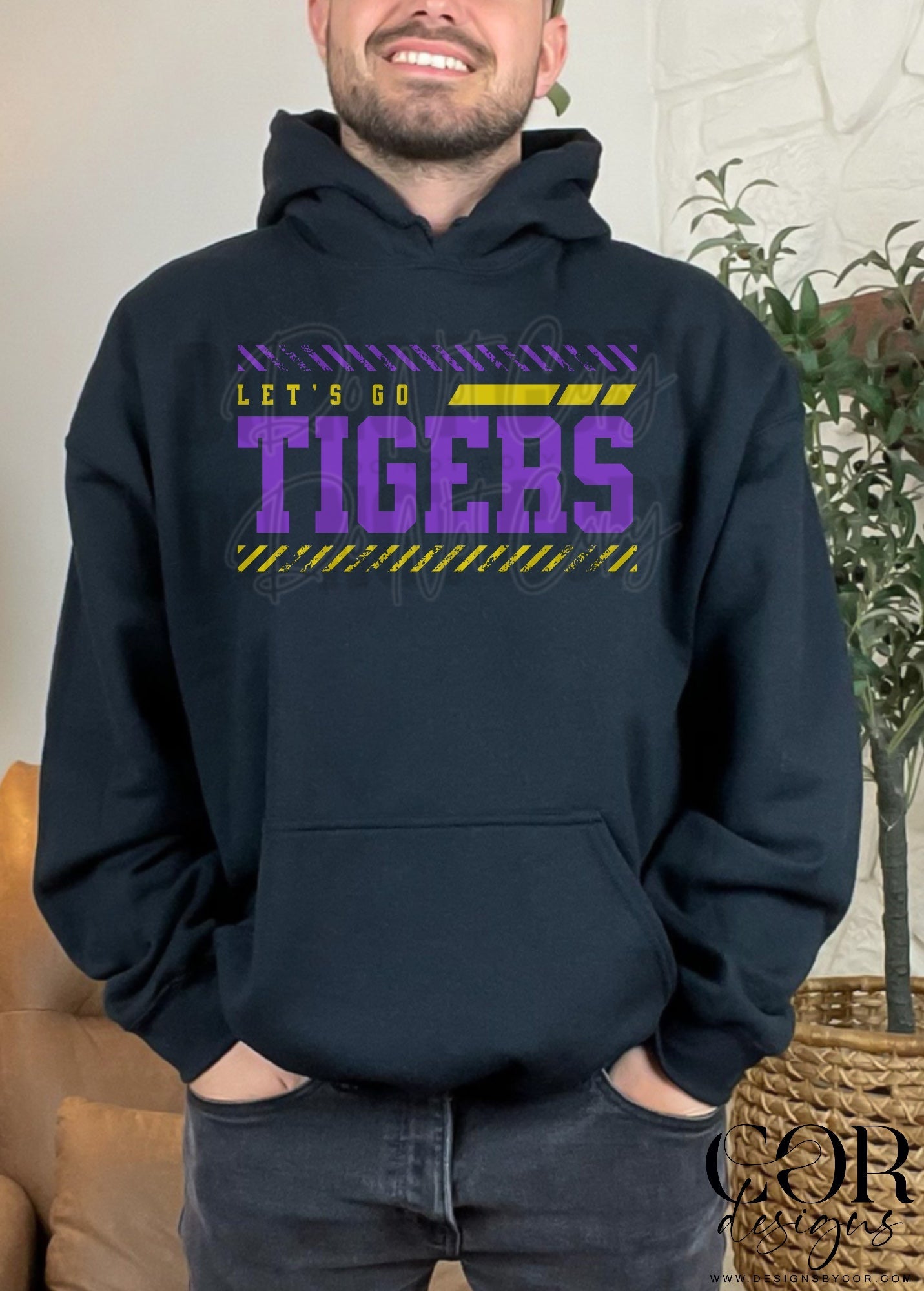 Let's go Tigers (purple/yellow)