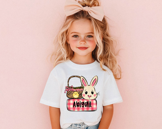 Easter Bunny DTF Transfer for Girls