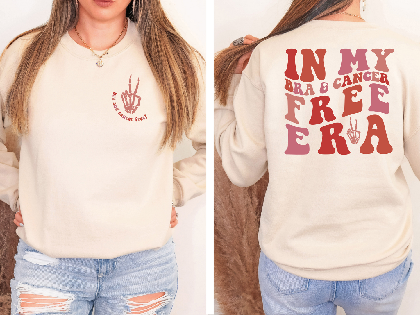 In my Bra & Cancer Free Era Multi Color- BACK ONLY