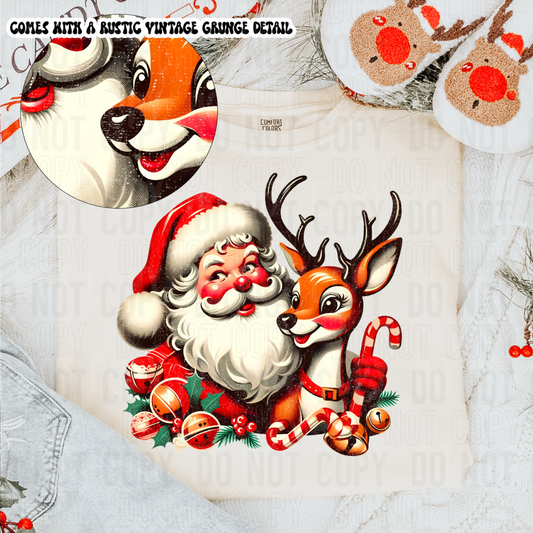 Vintage Santa Grunge
