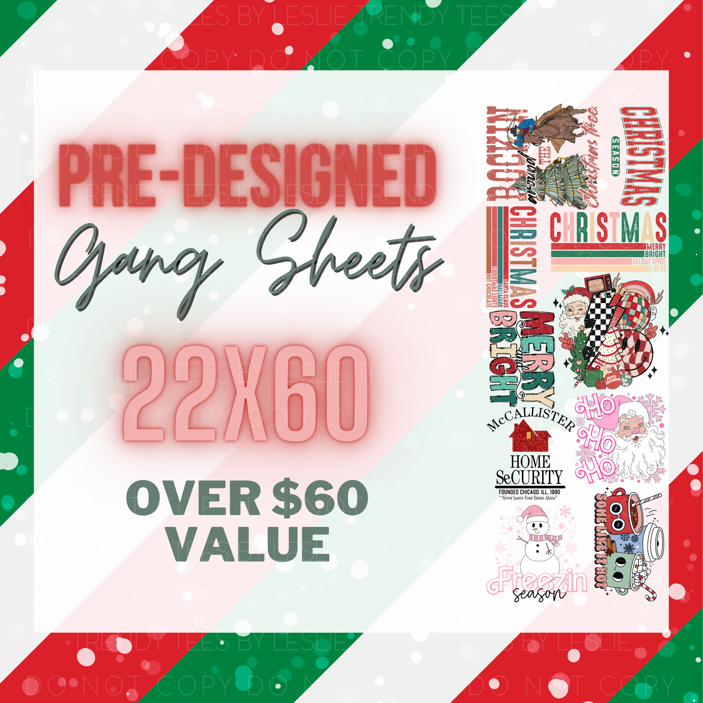 Western Christmas Gang Sheet