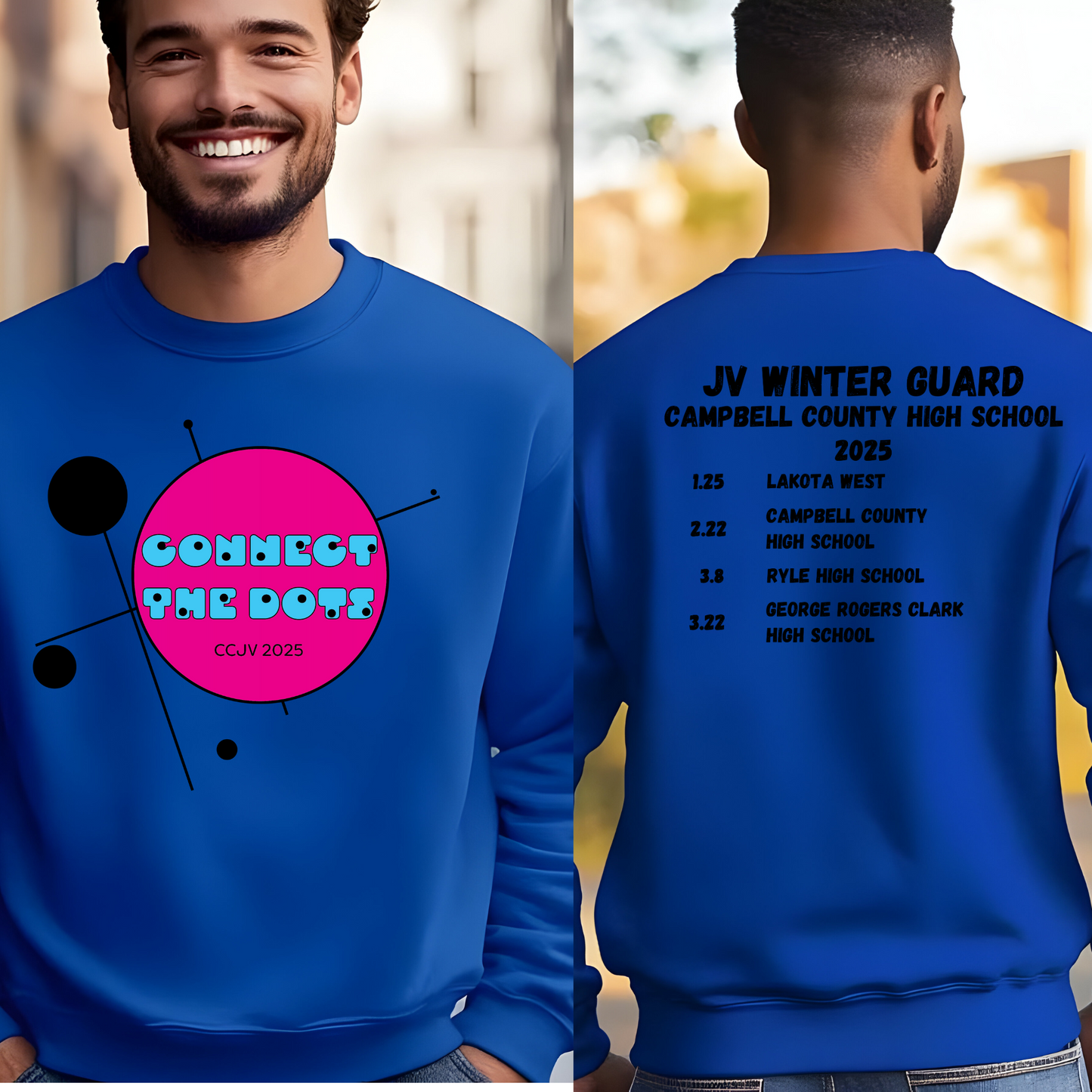 JV Winter Guard Show Shirt "Connect The Dots" w/ Show Dates