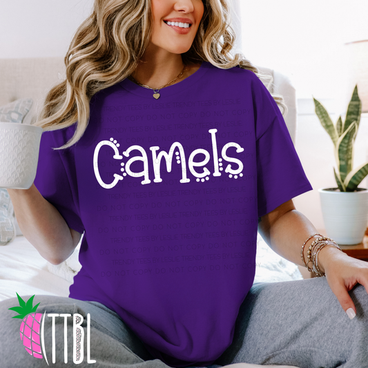 Doodle Camels - White
