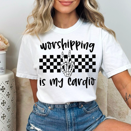 Worshipping is my cardio (black)