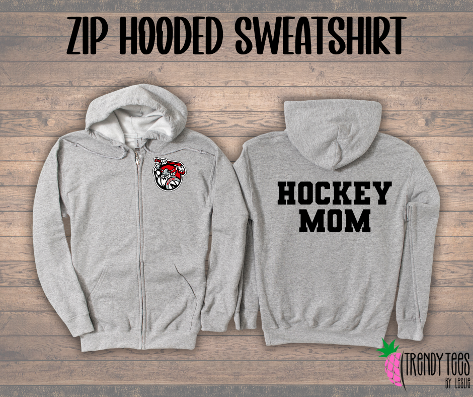 Norse Hockey Zip Hooded Sweatshirt w/ Custom Back Option