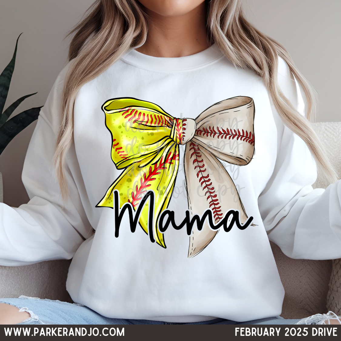 Baseball Softball Mama DTF Transfer