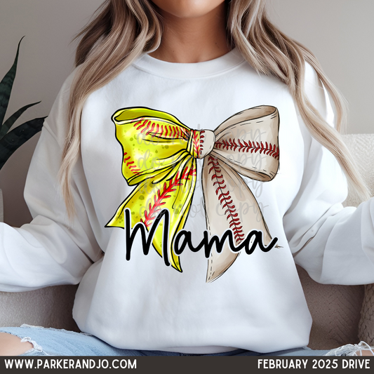 Baseball Softball Mama DTF Transfer