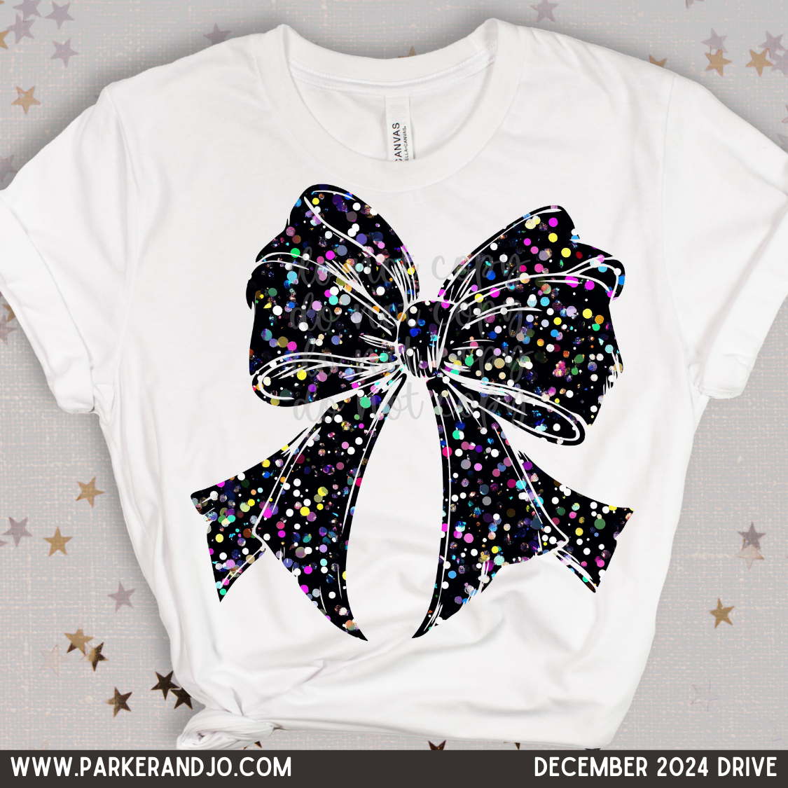 Confetti Bow DTF Transfer
